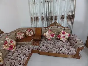 Premium & Luxury Original Teak Wood 5-Seater Corner Sofa