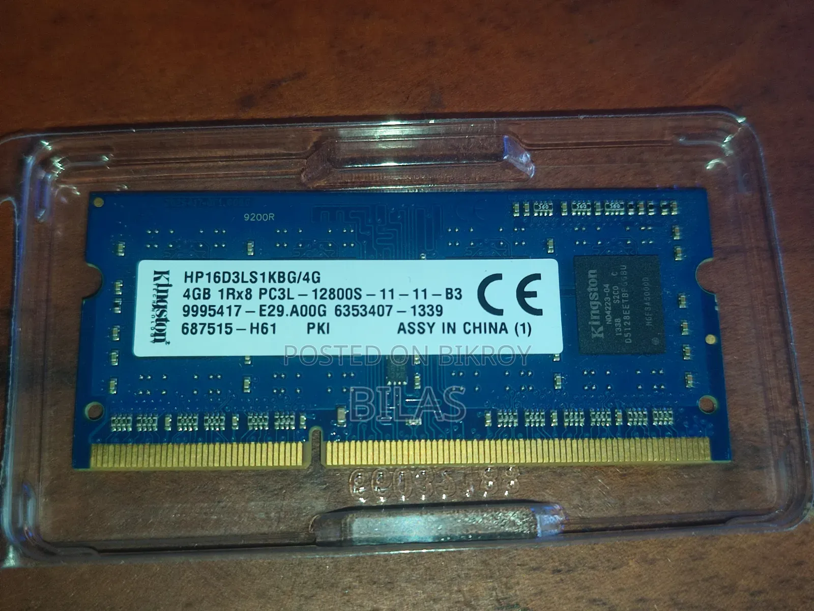 Kingston DDR3L 1600MHz 4GB 1.35V Laptop RAM