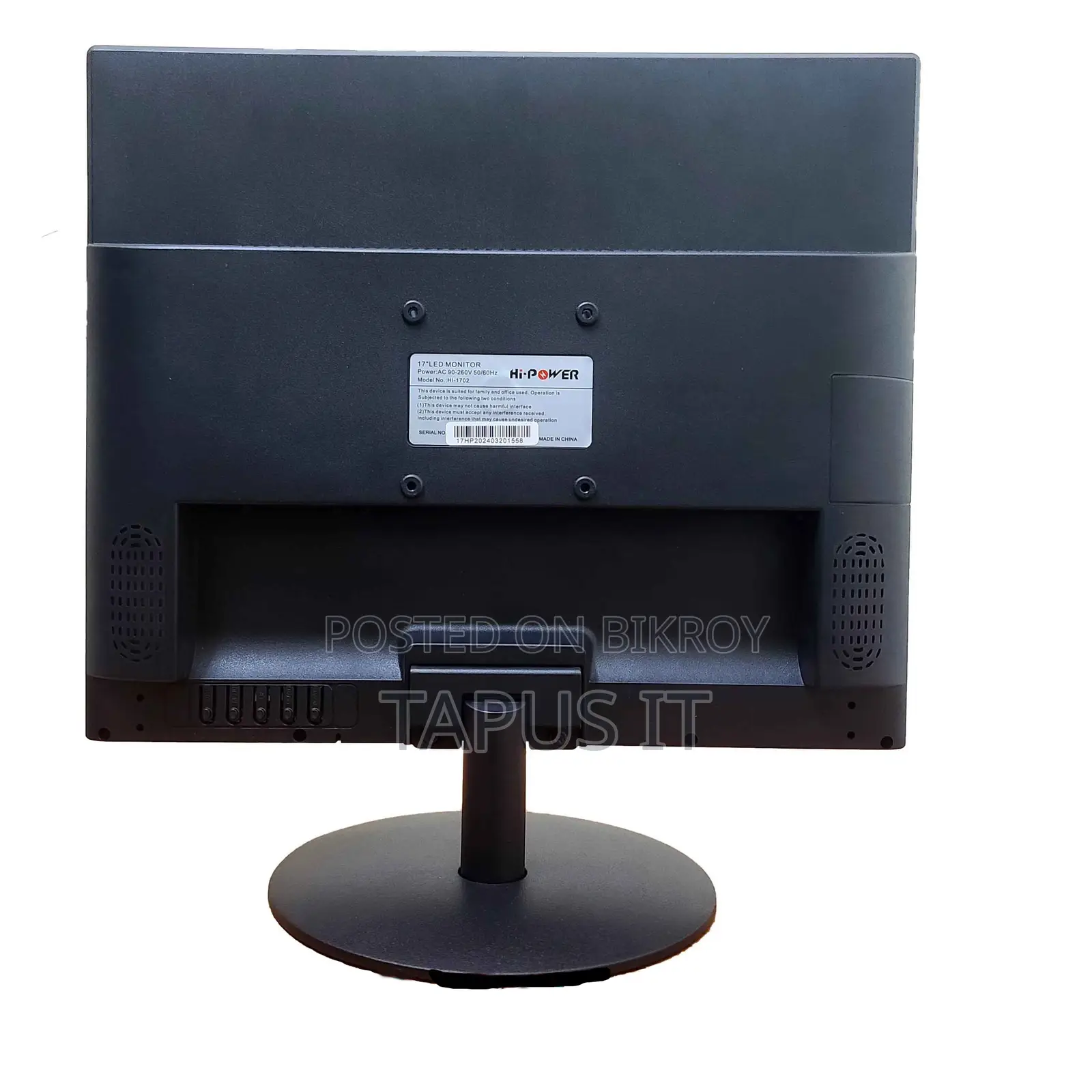 17 Inch Square Monitor LED Hi-Power 1 Year Warranty