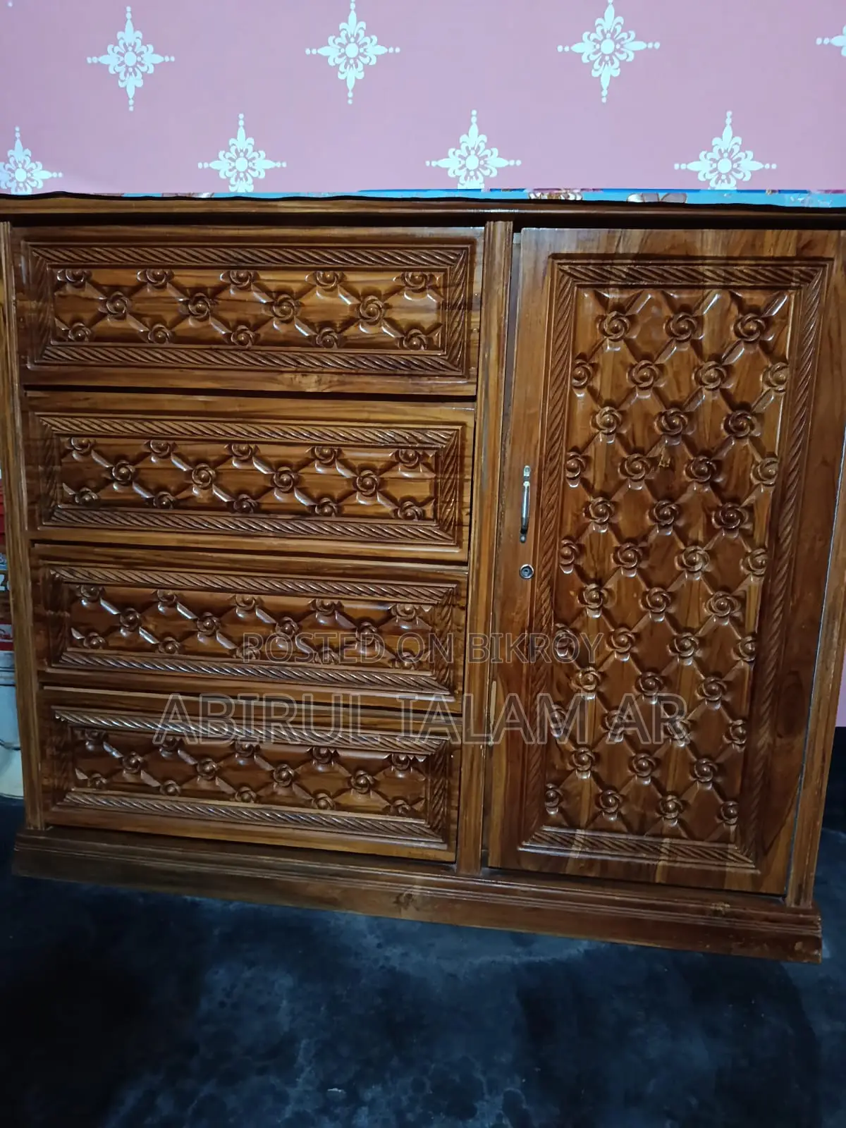 Chittagong Teak Wood Exclusive Wardrobe and Dressing Table Set.