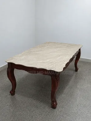 সেগুন কাঠের মার্বেল ডাইনিং টেবিল সেট!