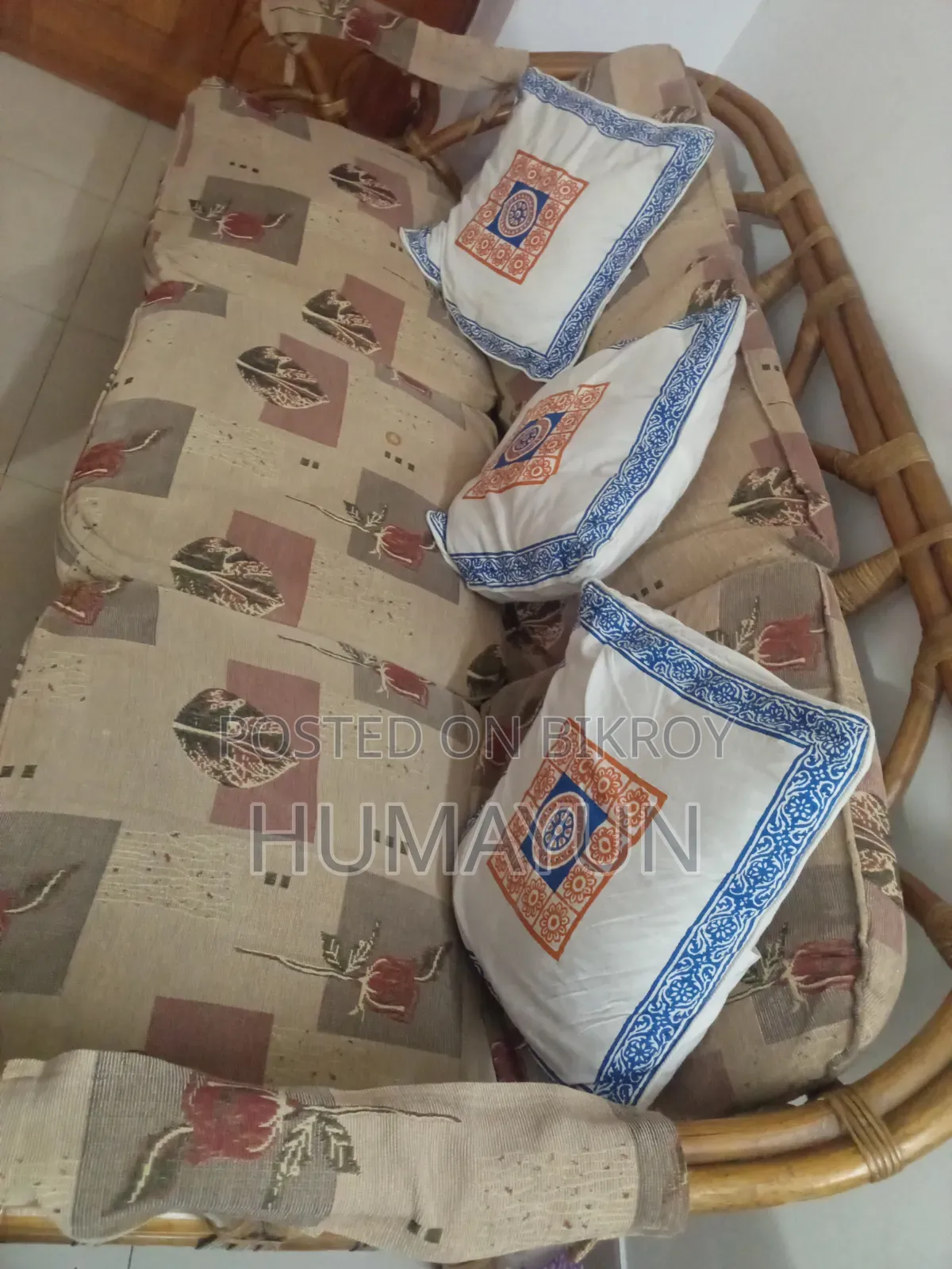 কেন সোফা সেট ৩ সিটের সিঙ্গেল সিট ২ পিস