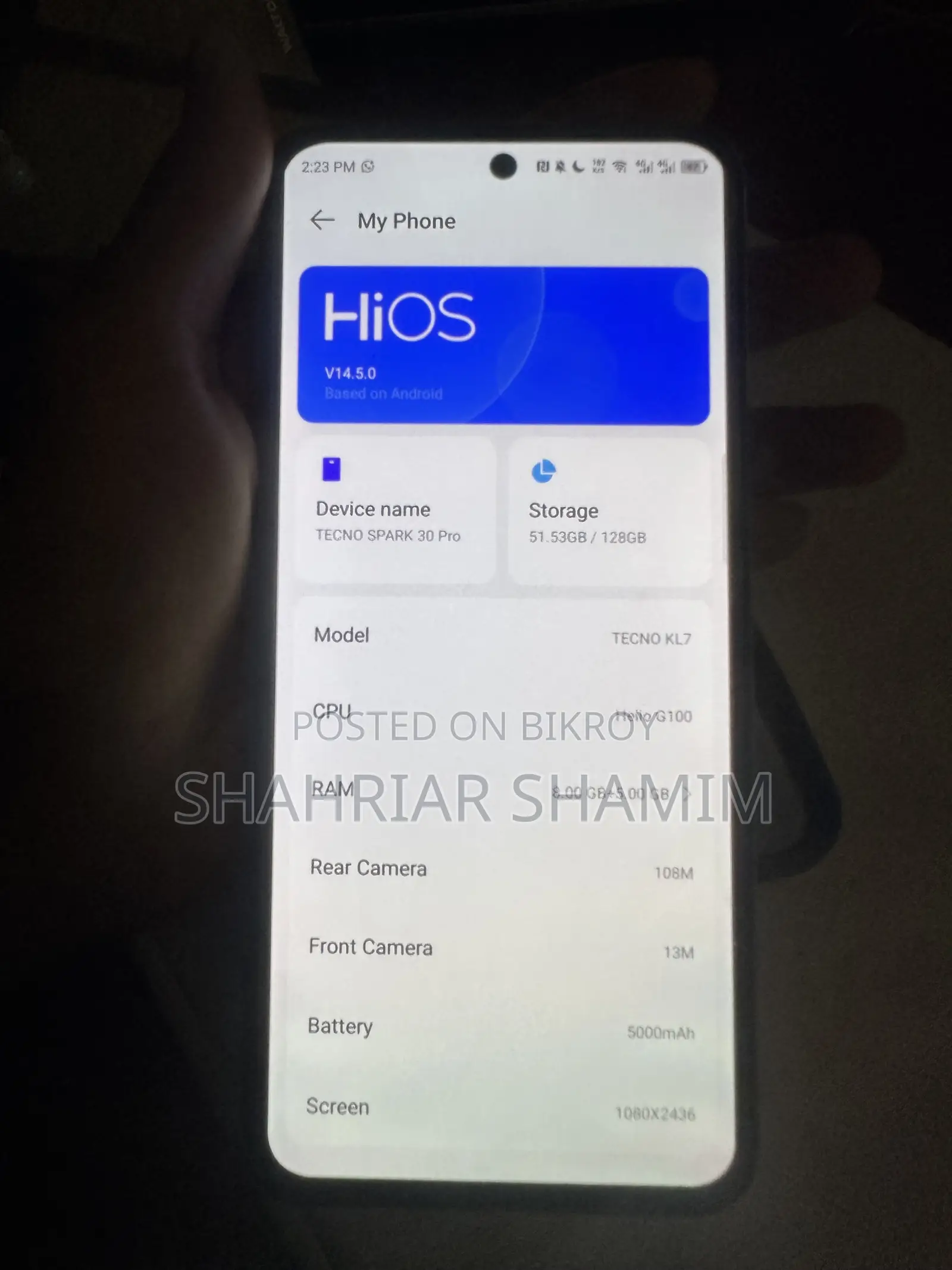 Tecno Spark 30 Pro 256 GB Blue
