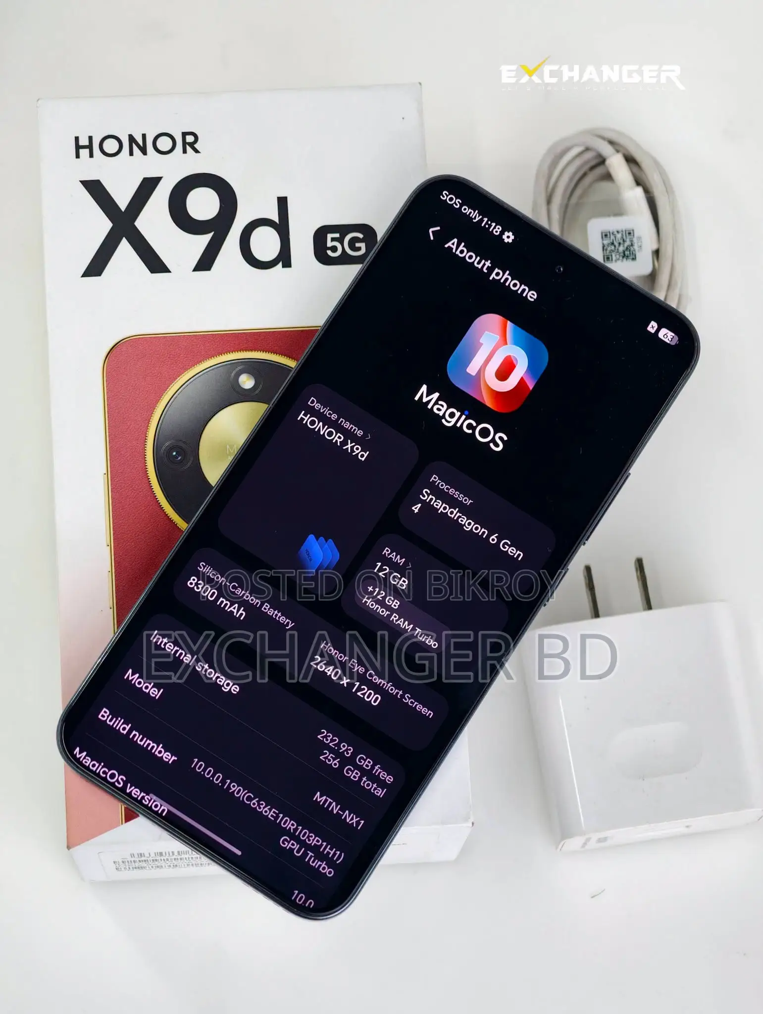Honor X9d 256 GB Black