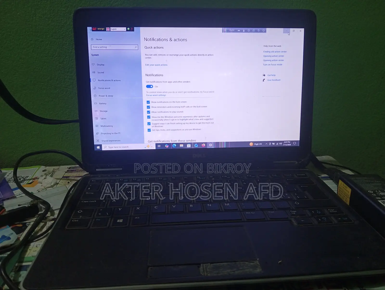 Laptop Dell Latitude E7240 8GB Intel Core I5 SSD 250GB