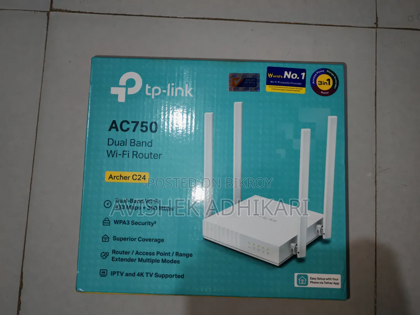 TP-Link Archer C24 AC750 Dual Band Wi-Fi Router