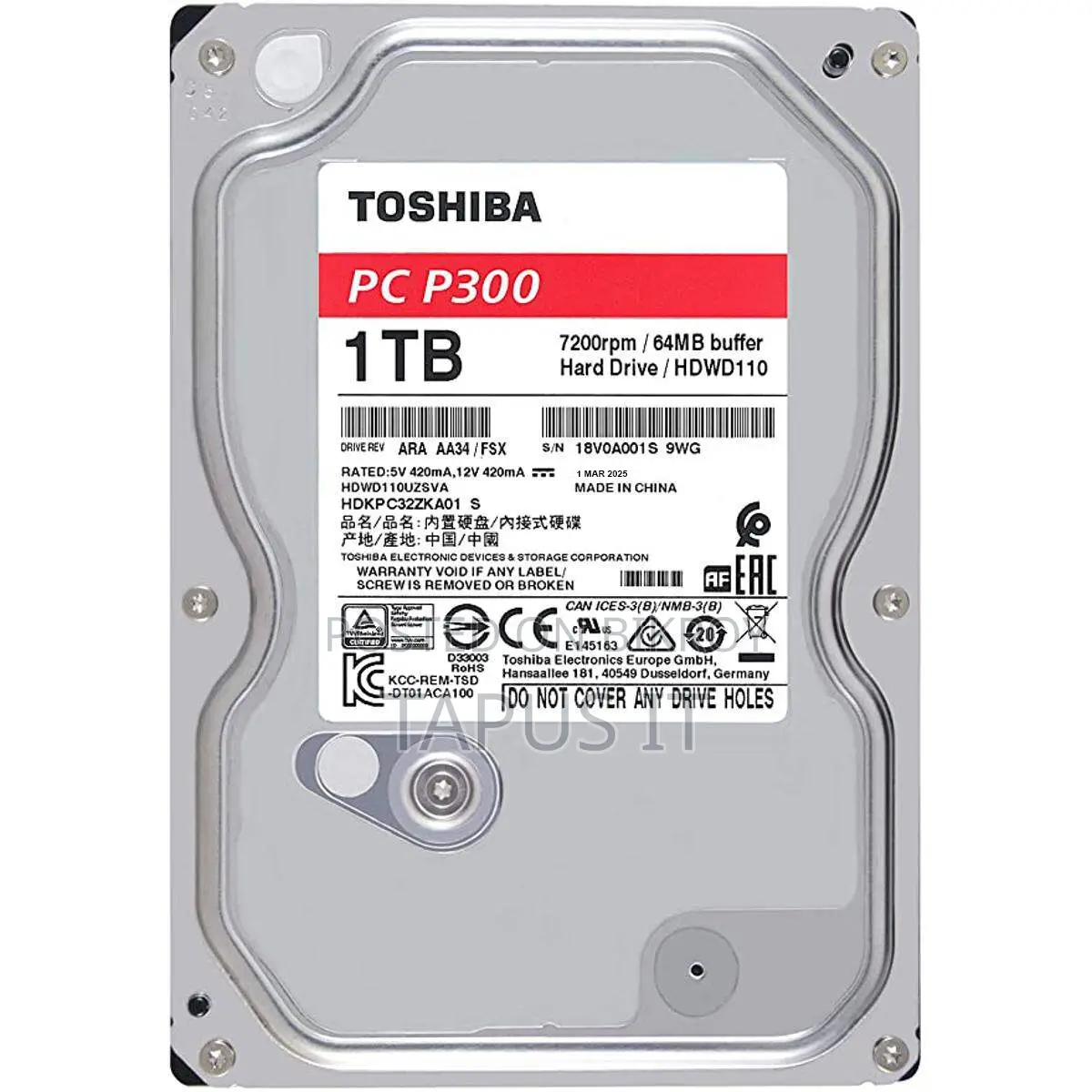 Brand New HDD 1TB Toshiba 2Years Warranty