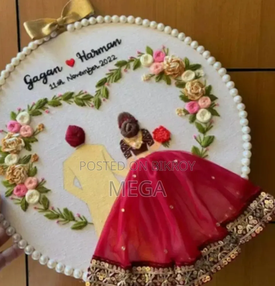Custom Handmade Hoop Art