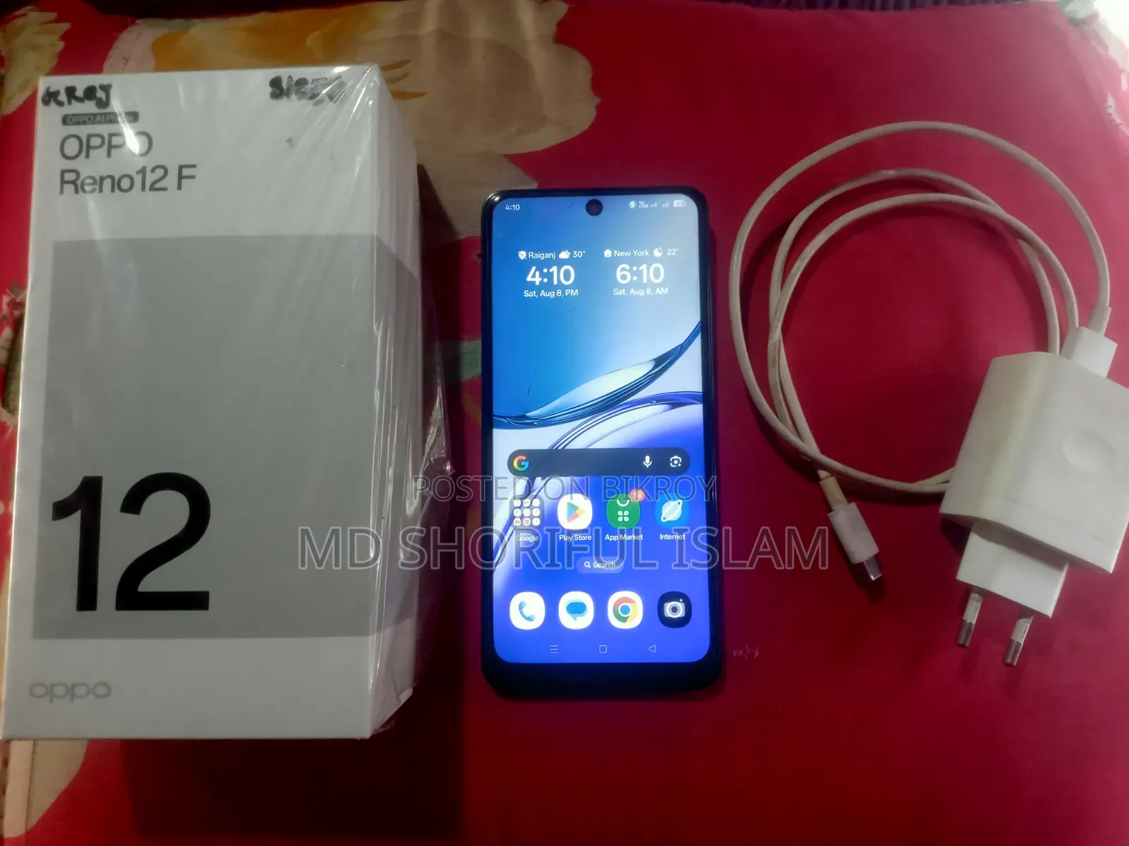 অপ্পো রেনো১২ এফ ৫জি ২৫৬ জিবি ব্ল্যাক