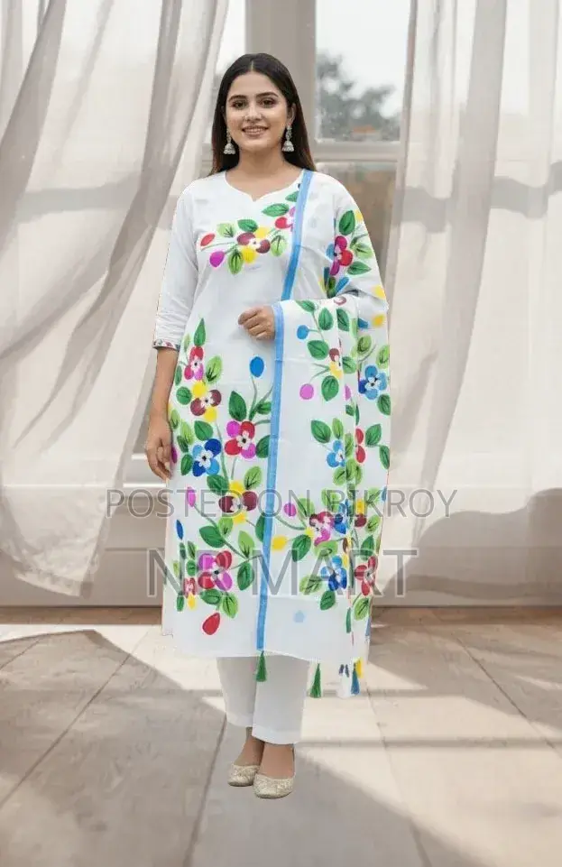 VIP Cotton Voile Block Print Three Piece – Elegant Collection