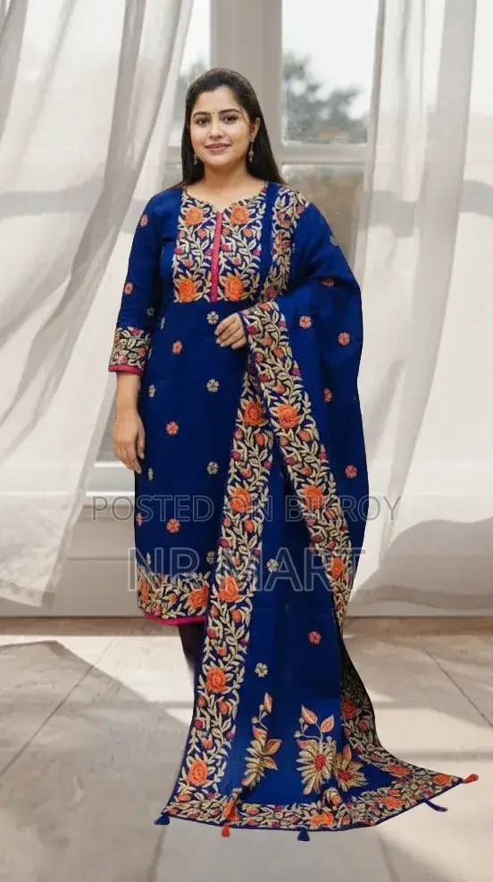 VIP Cotton Voile Block Print Three Piece – Elegant Collection