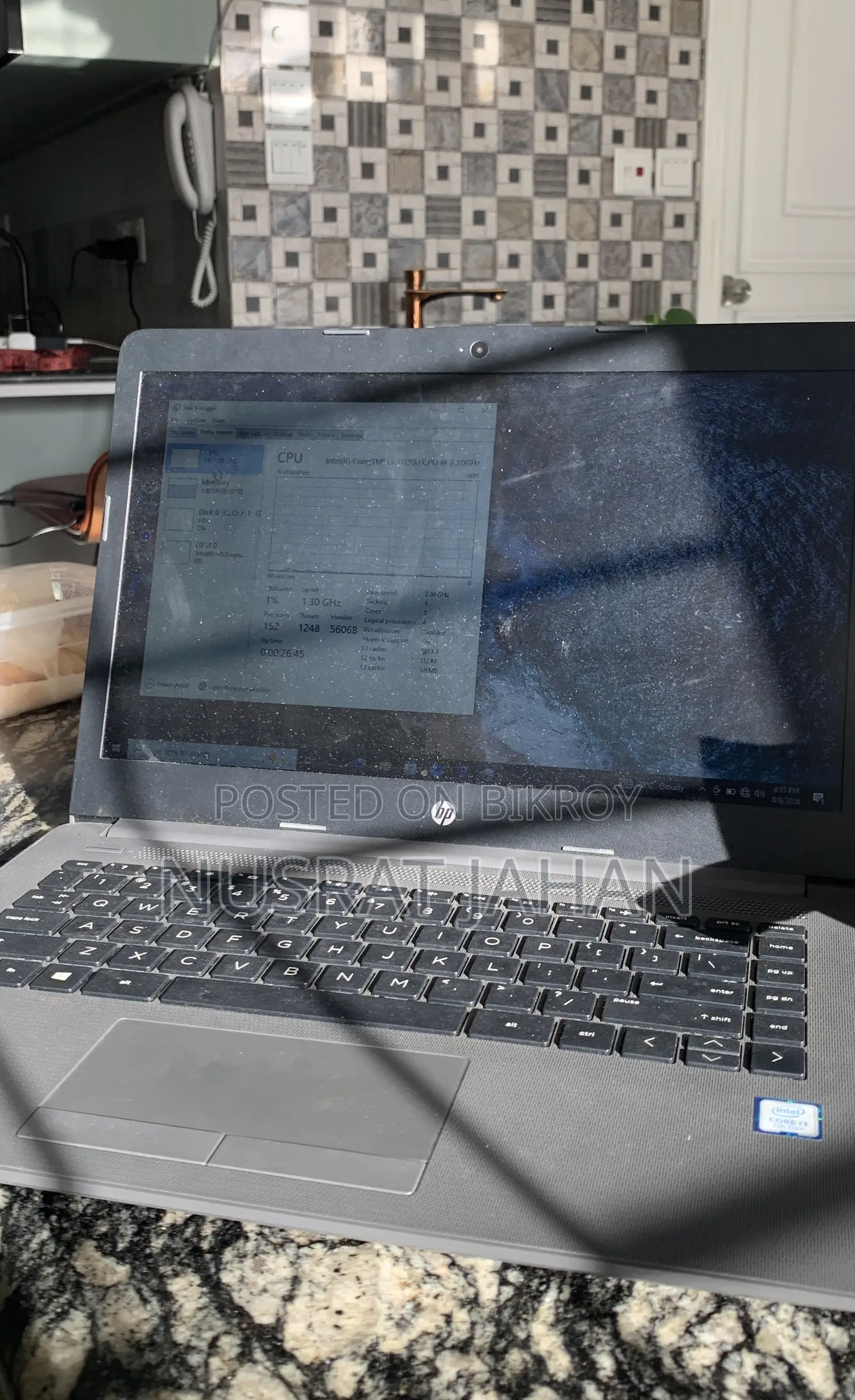 Laptop HP 240 G7 4GB Intel Core i3 HDD 1T