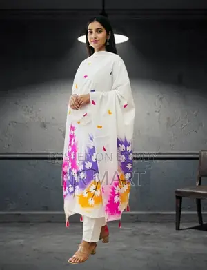 ভিআইপি সুতি বয়েল ব্লক প্রিন্ট থ্রি পিস – স্টাইলিশ কালেকশন