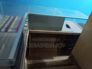 Glass Showcase / Display Counter With Drawer Storage Cabinet