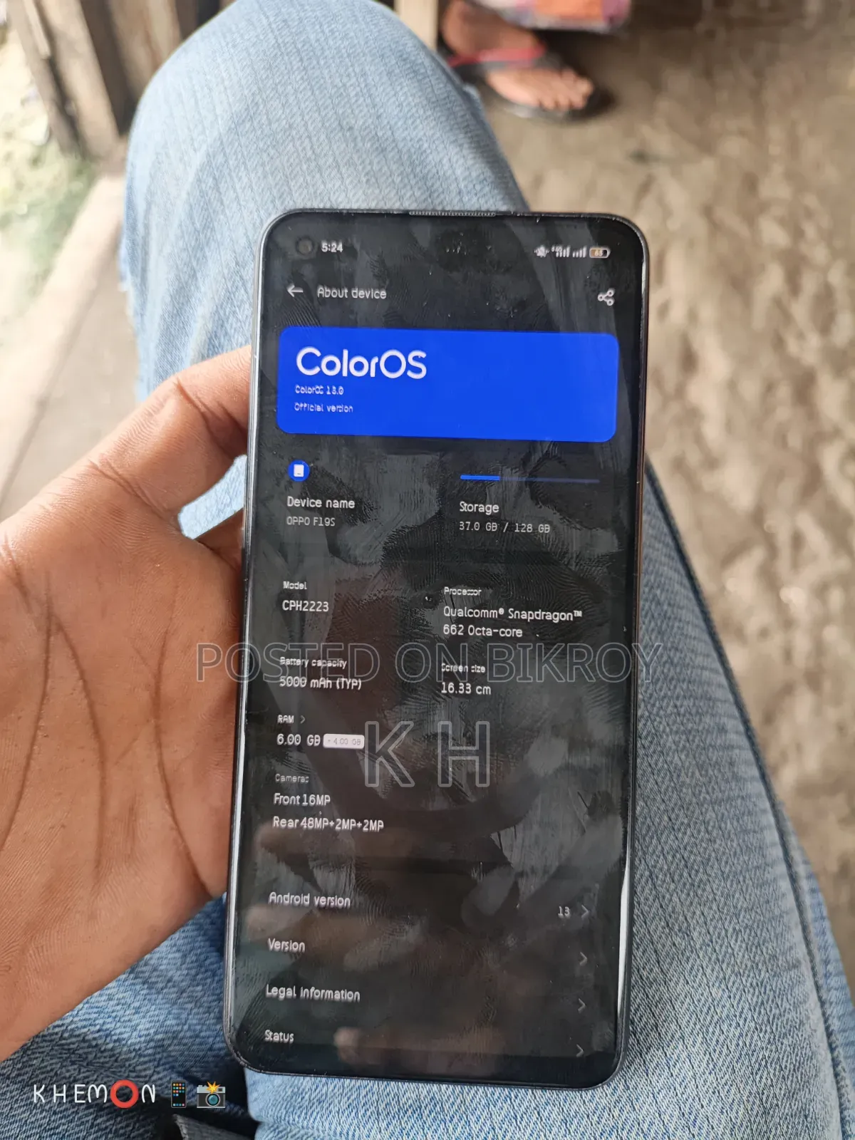 Oppo F19S 128 GB Black