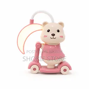 2 in 1 Cartoon Scooter Mini Desk Lamp With Sharpener