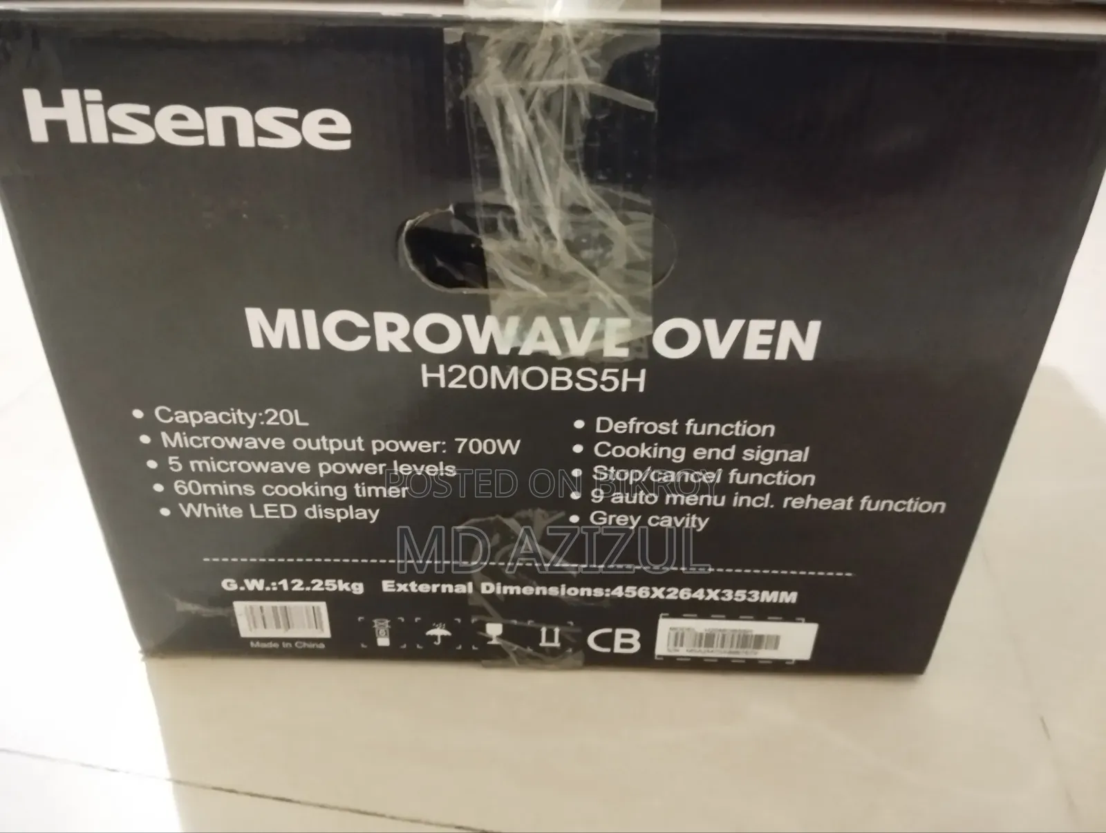 Hisense H20MOBS5H 20L Microwave Oven – 700W | Brand New
