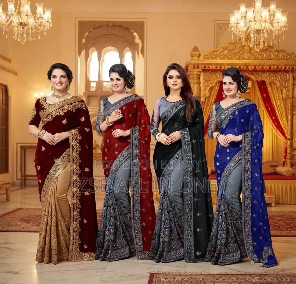Indian Georgette Saree with Blouse Piece