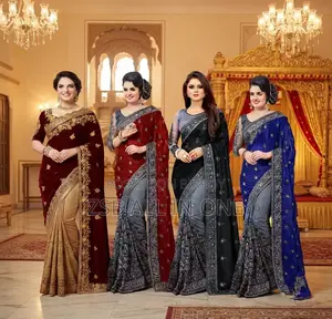Indian Georgette Saree with Blouse Piece