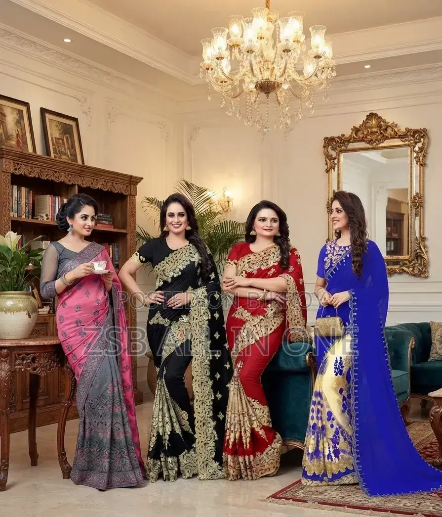 Indian Georgette Saree with Blouse Piece