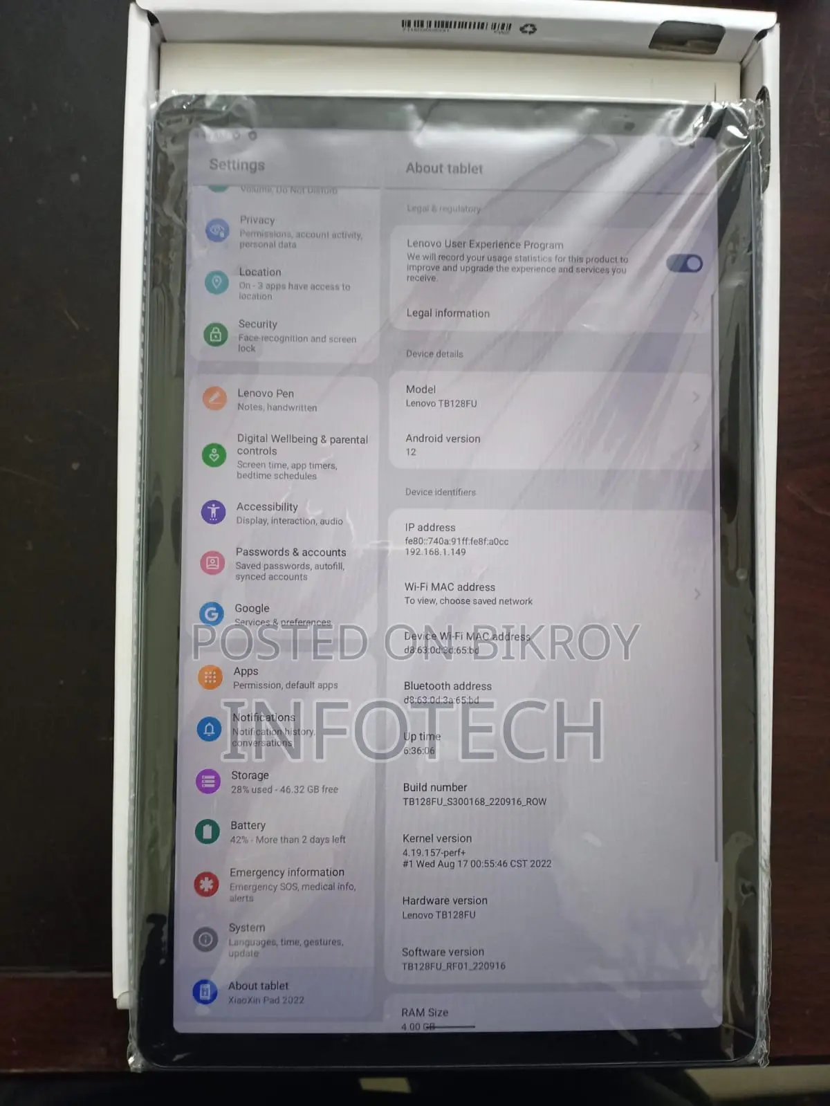 New Lenovo M10 Plus 64 GB Blue