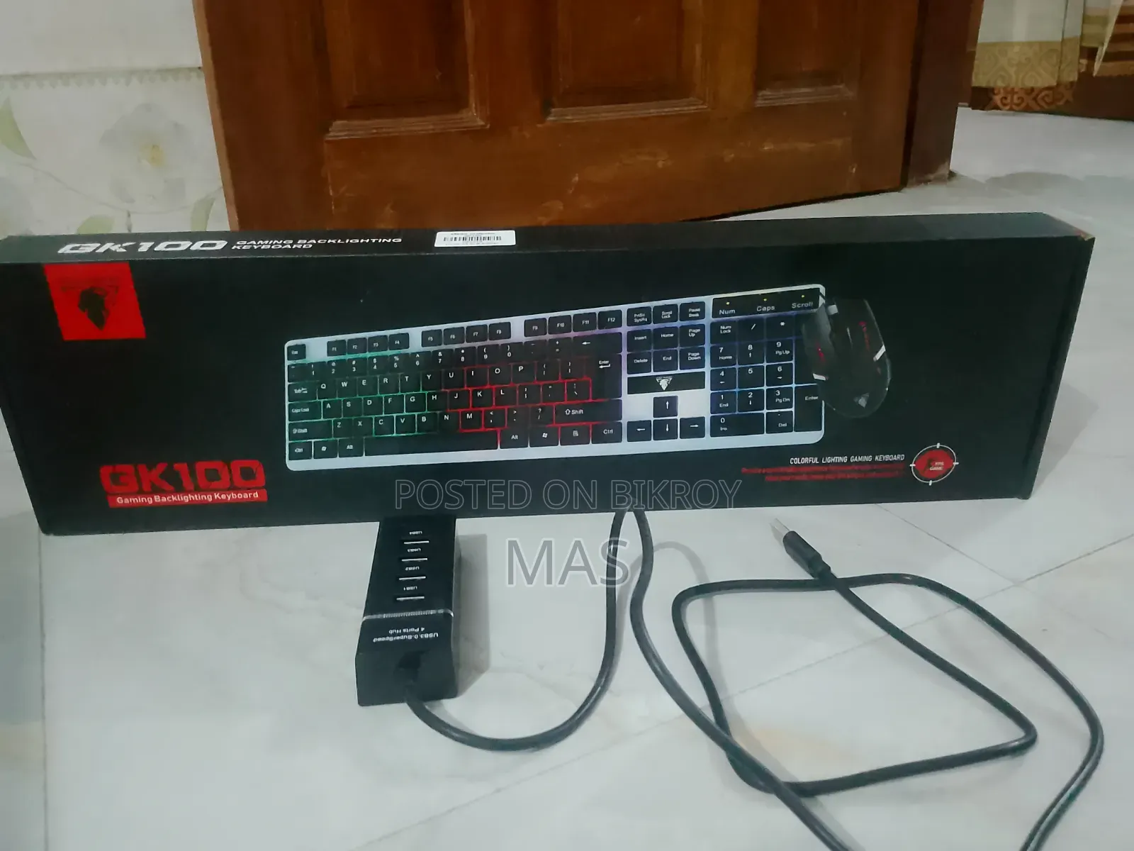 Jedel Gaming GK 100 RGB Keyboard and Mouse + Multi USB 2.0 Free