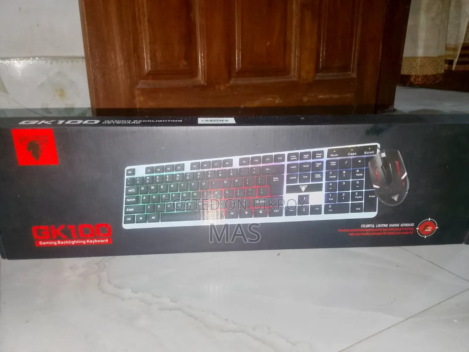 Jedel Gaming GK 100 RGB Keyboard and Mouse + Multi USB 2.0 Free