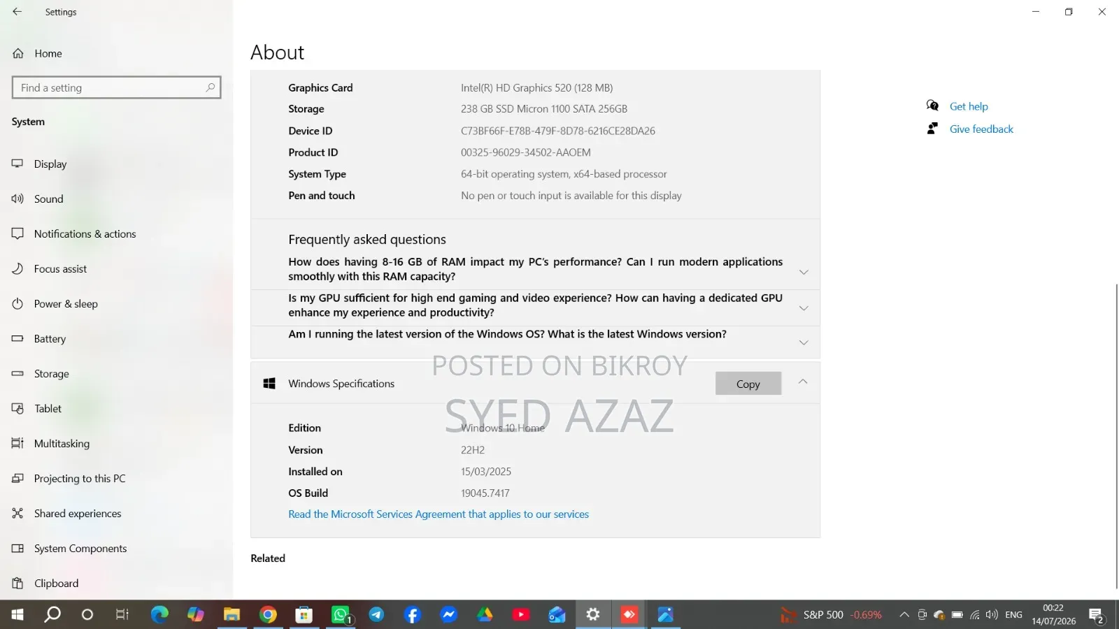 Laptop ASUS UX305UA 8GB Intel Core I5 SSD 256GB