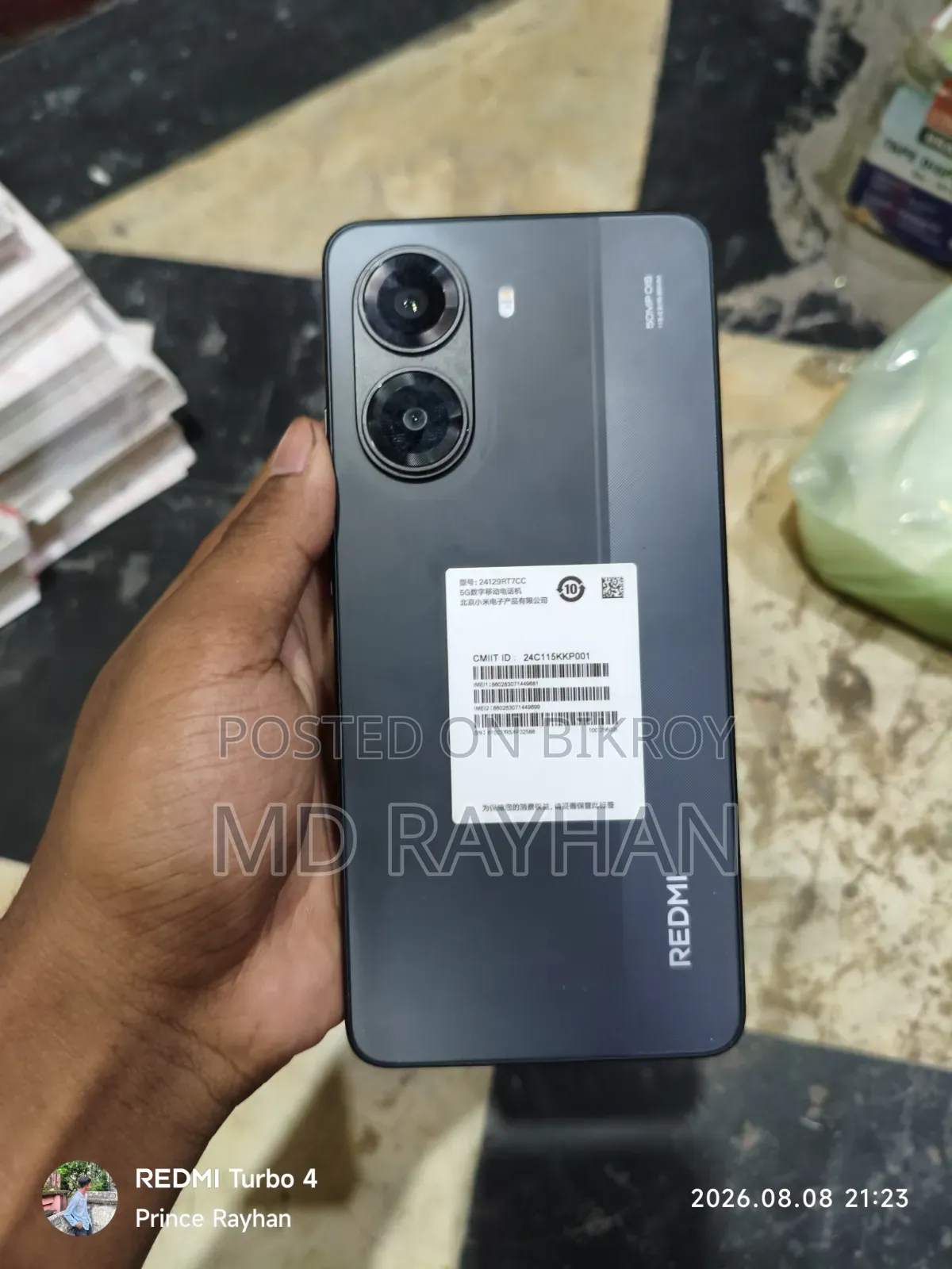 Xiaomi Redmi Turbo 4 256 GB Black