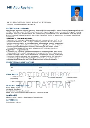 Logistics Transportation CV