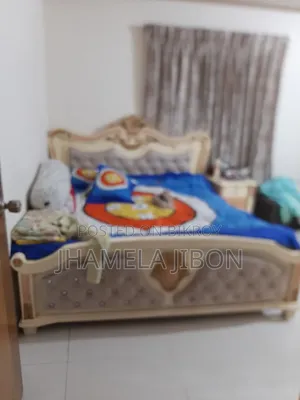 খাট, সাইড টেবিল, থ্রি পার্ট আলমারি, ড্রেসিং টেবিল