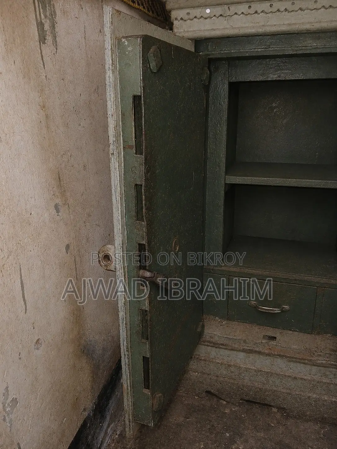 Solid Iron Antique Safe