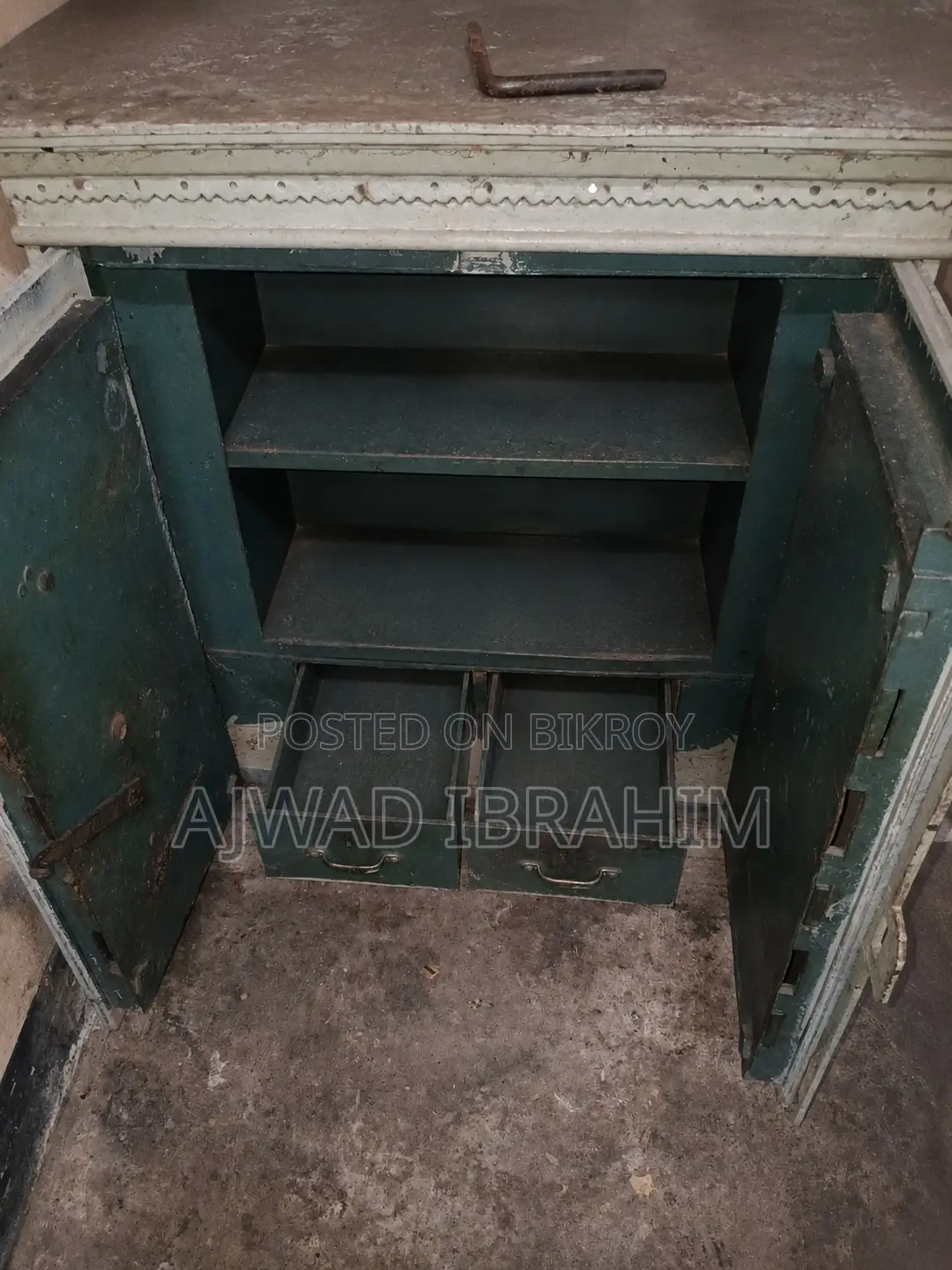 Solid Iron Antique Safe