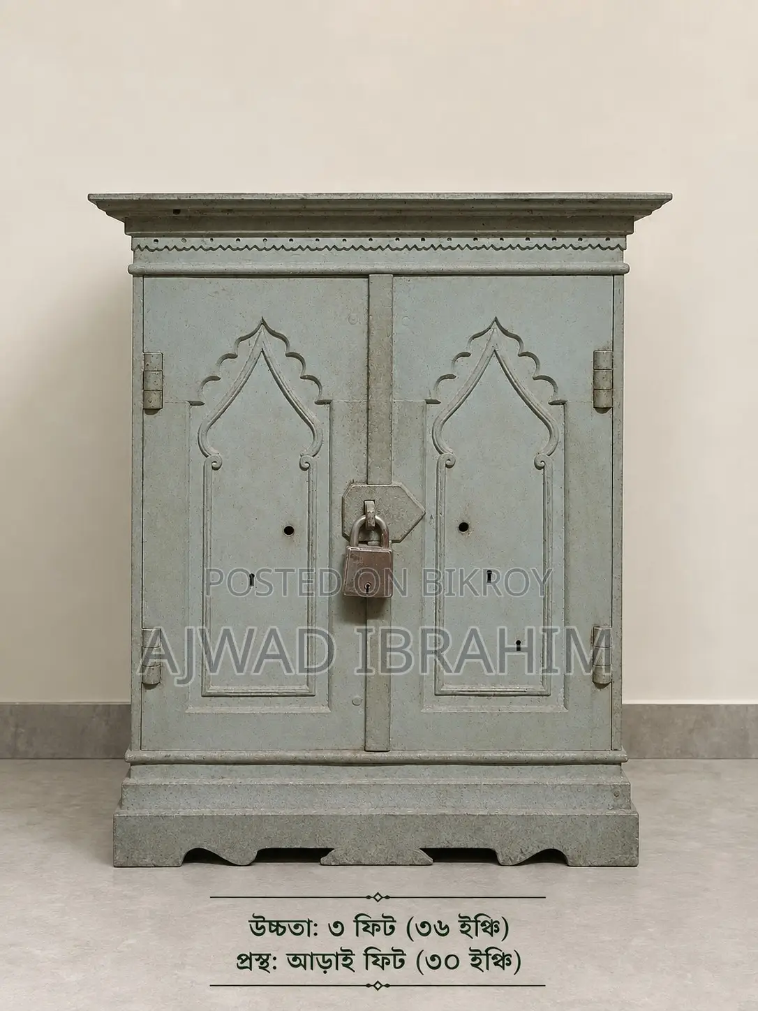 Solid Iron Antique Safe