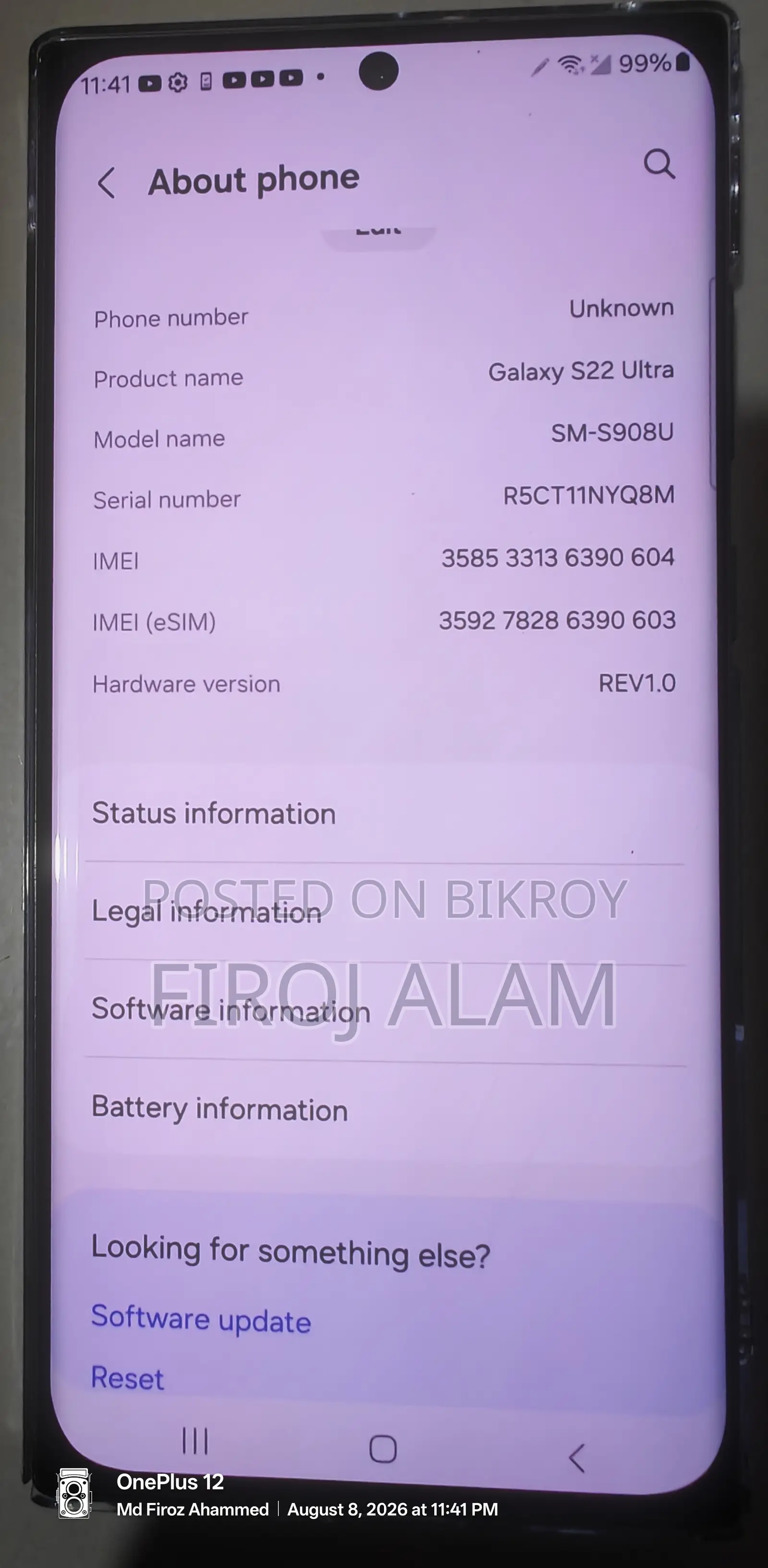 Samsung Galaxy S22 Ultra 256 GB Black