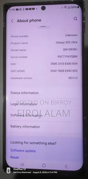 Samsung Galaxy S22 Ultra 256 GB Black