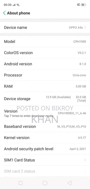 Oppo A5s (AX5s) 32 GB Blue