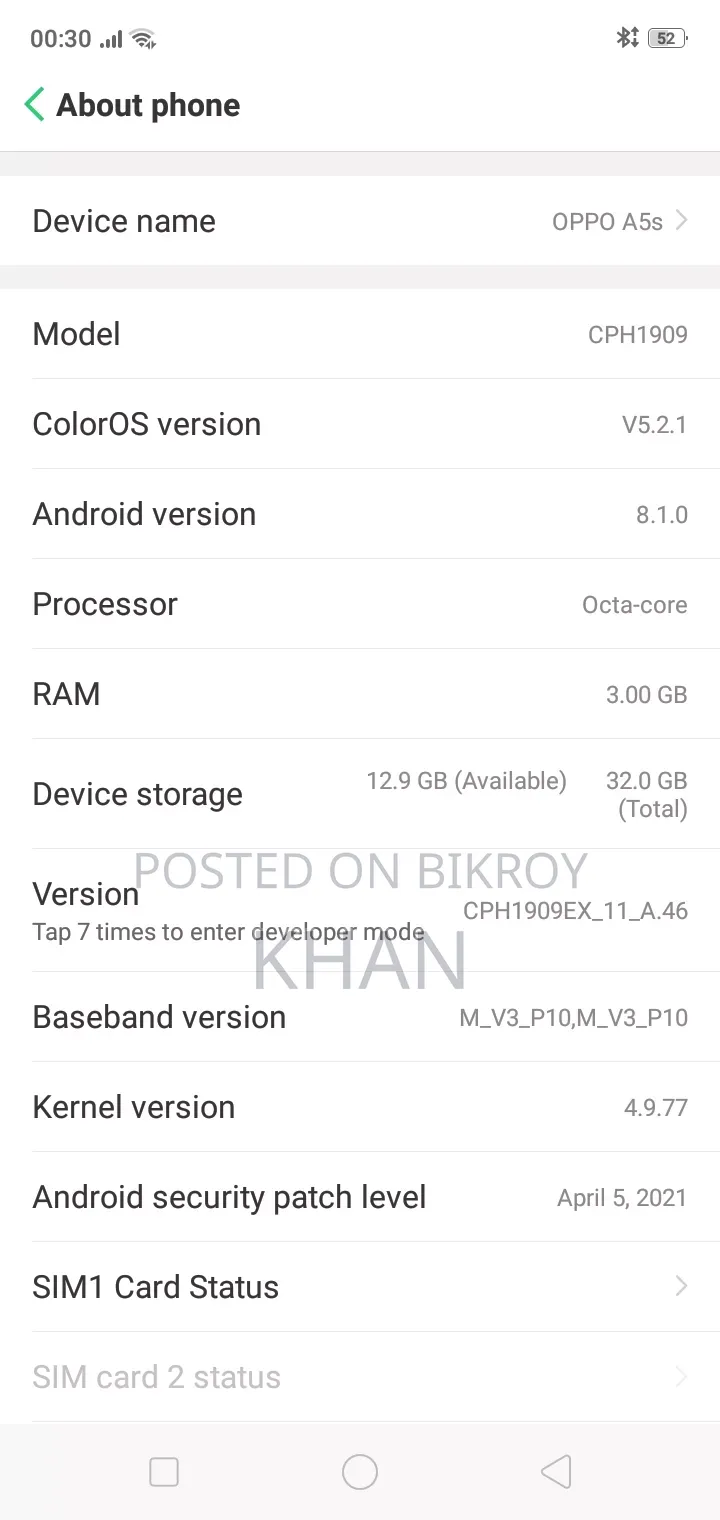 Oppo A5s (AX5s) 32 GB Blue