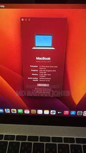 Laptop Apple MacBook Air 2017 8GB Intel Core M3 HDD 128GB