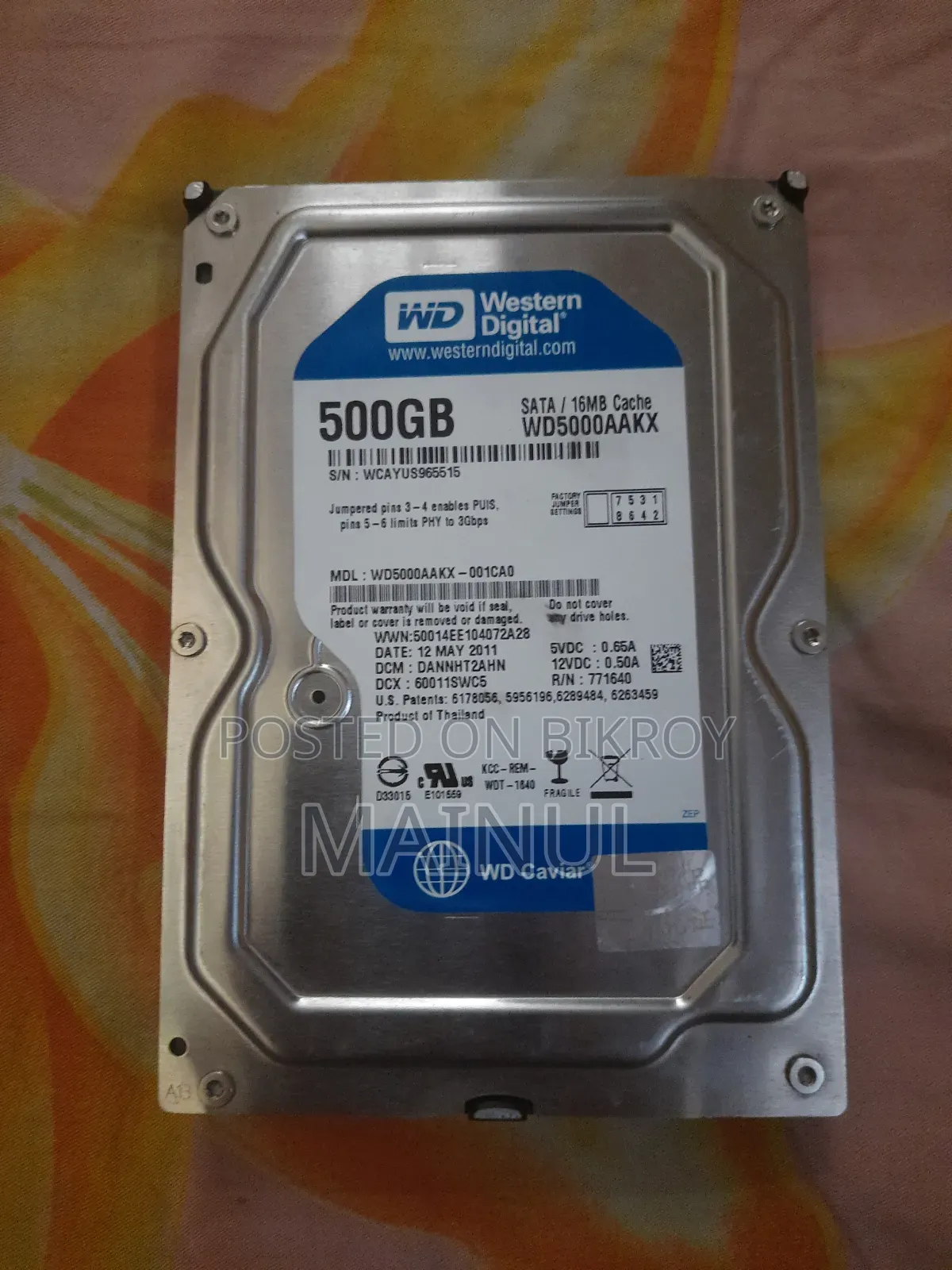 500GB HDD WD Blue