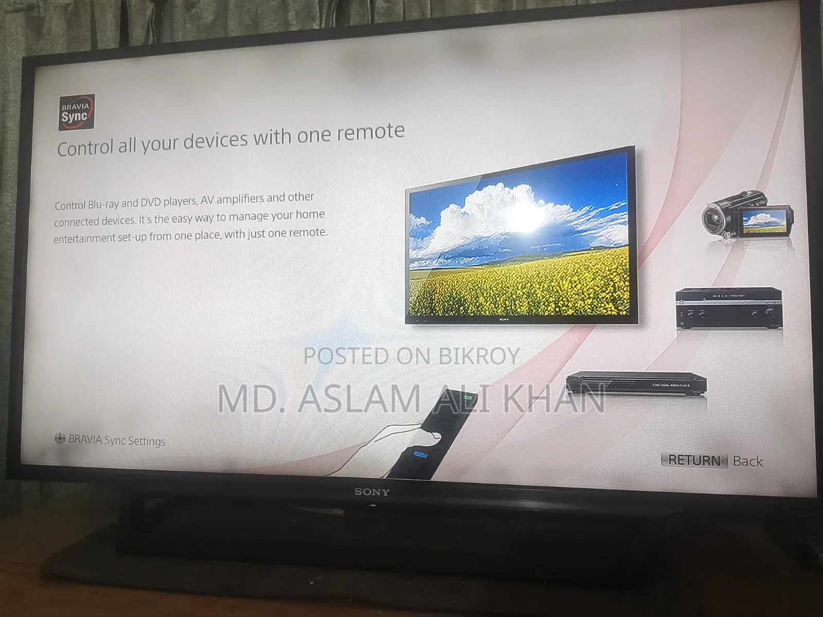 Sony 40" LED TV With Netflix, YouTube, Internet More