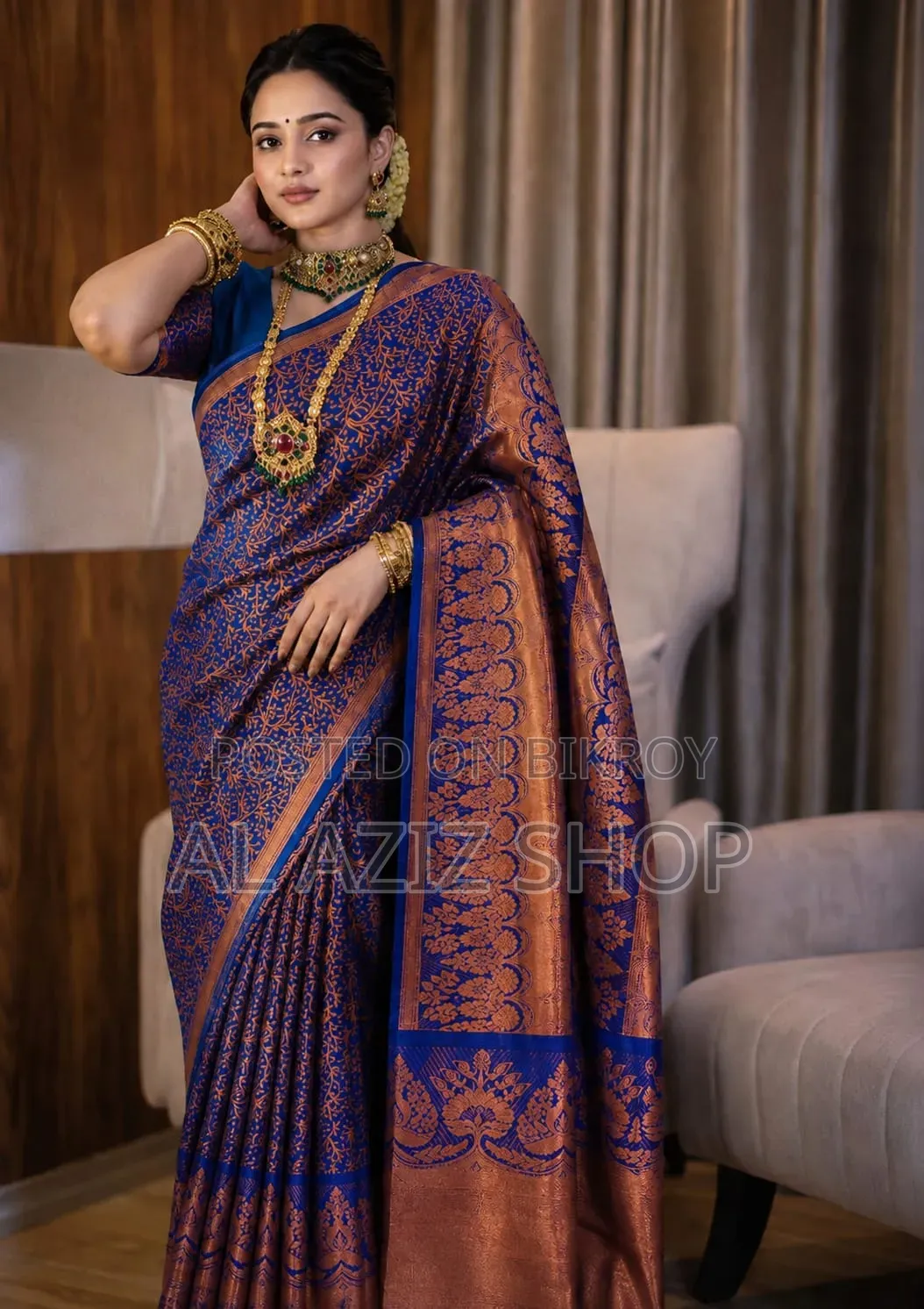 কাঞ্জিভরম কাতান শাড়ি