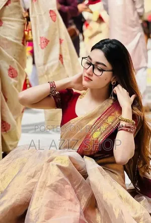 ইন্ডিয়ান লামা সিল্ক শাড়ি