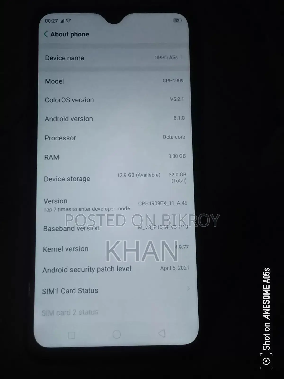 Oppo A5s (AX5s) 32 GB Blue