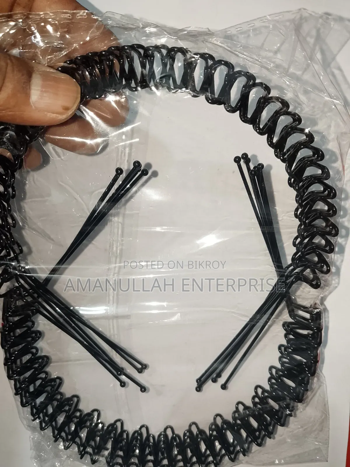 Black Metal Zig Zag Headband | Non-Slip Hair Band/Amanullah Enterprise