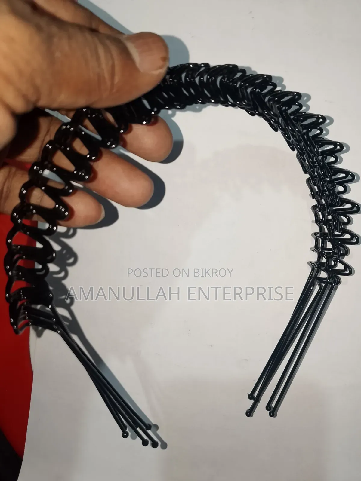 Black Metal Zig Zag Headband | Non-Slip Hair Band/Amanullah Enterprise