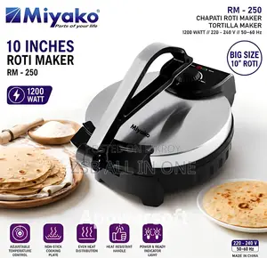 Miyako RM-250 Electric Roti Maker 10 Inch Non-Stick Chapati Maker