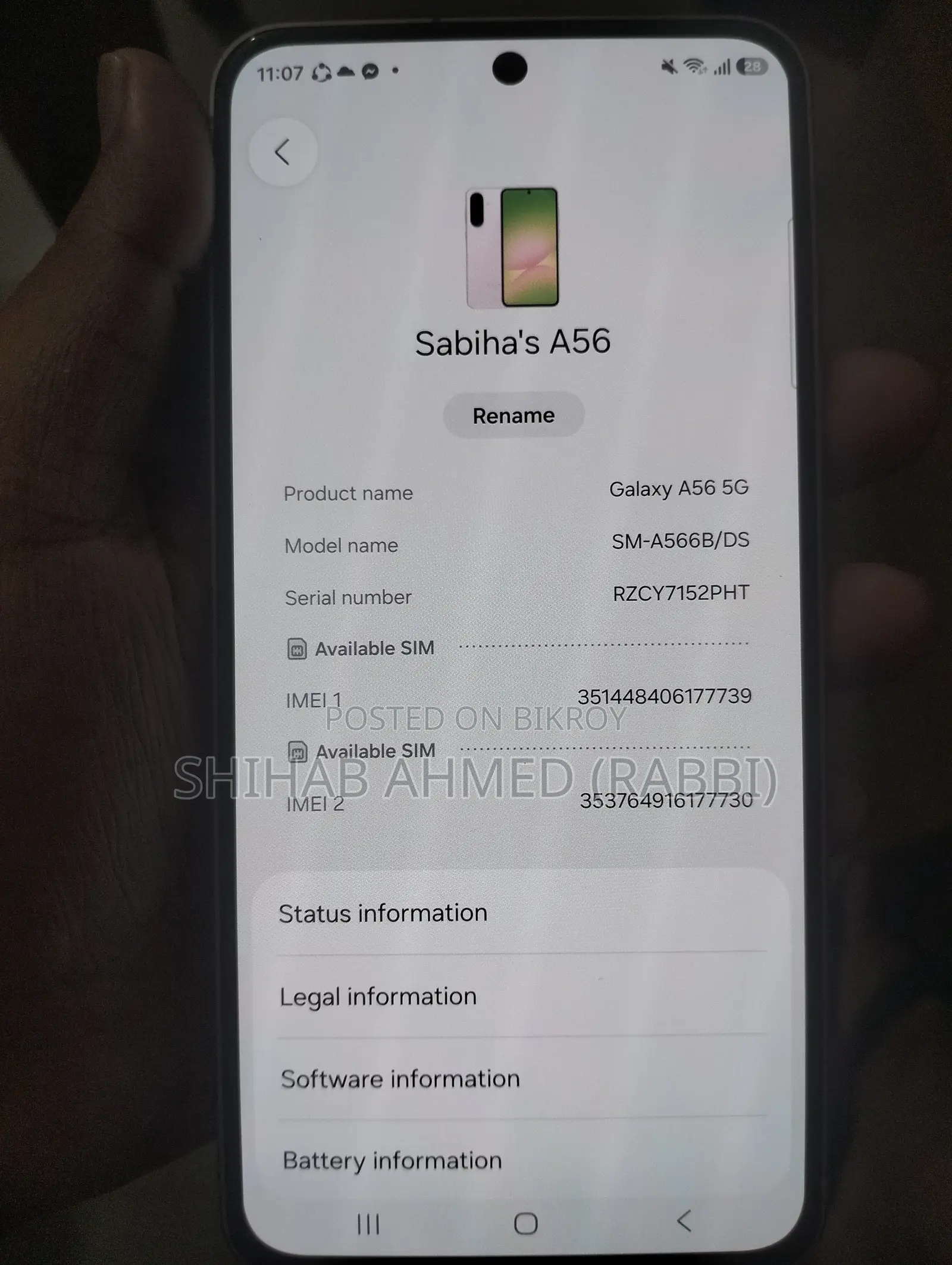 Samsung Galaxy A56 256 GB Pink
