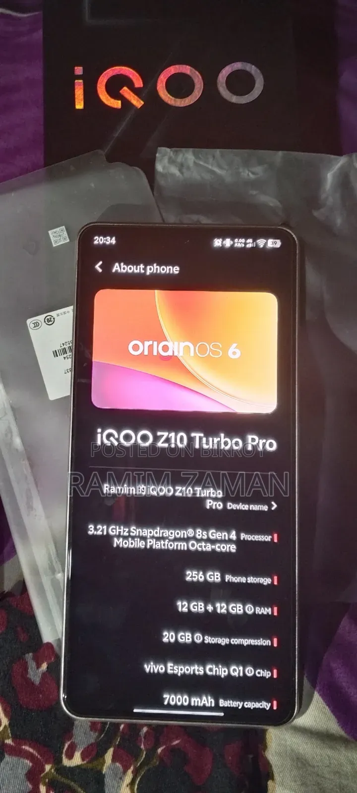 iQOO Z10 256 GB Gold
