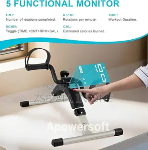 Arm Leg Pedal Exerciser With LCD Display Adjustable Resistance